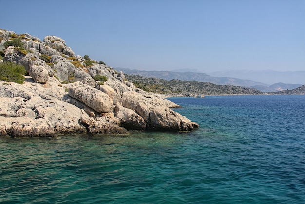 Roccia e mare in Turchia