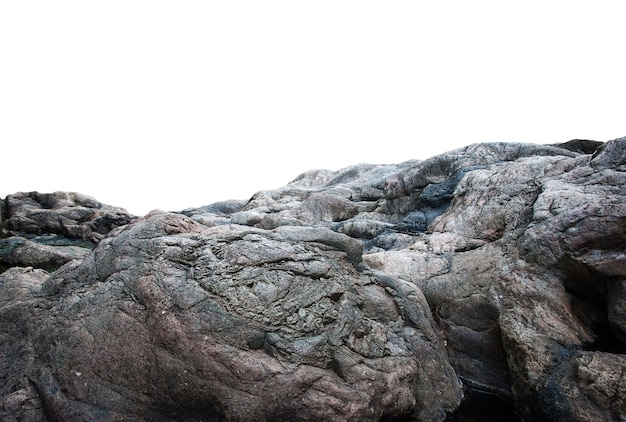 Roccia isolata su sfondo bianco