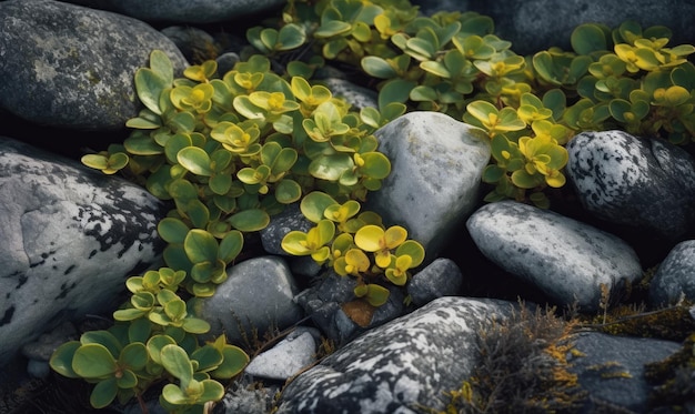 Roccia ritagliata circondata da abeti Disegno del giardino isolato su sfondo bianco Arbusto decorativo per l'abbellimento Maschera di ritaglio di alta qualità per composizione professionale Pietre nella foresta