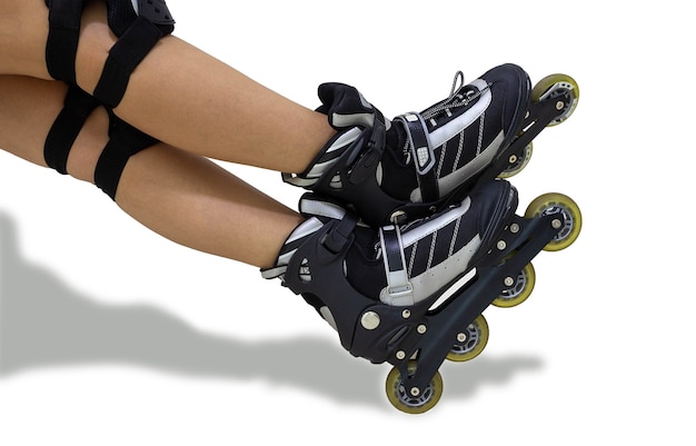 Roller e ginocchiere, gambe incrociate