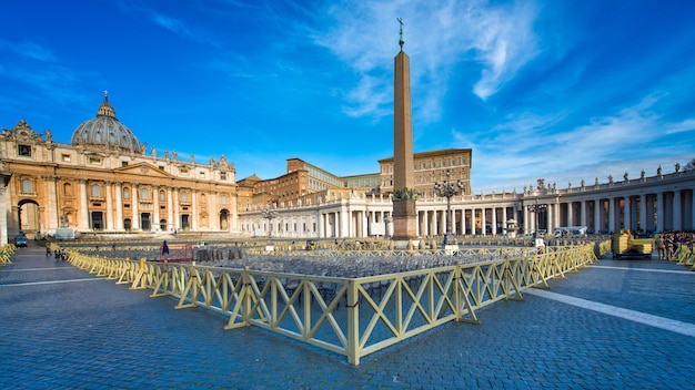 Roma, Iitaly-marzo 24,2015: Panorama di Piazza San Pietro a Roma,