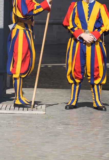 ROMA ITALIA 17 GIUGNO 2018 Un membro della Guardia Svizzera Pontificia che protegge il papa nella Città del Vaticano