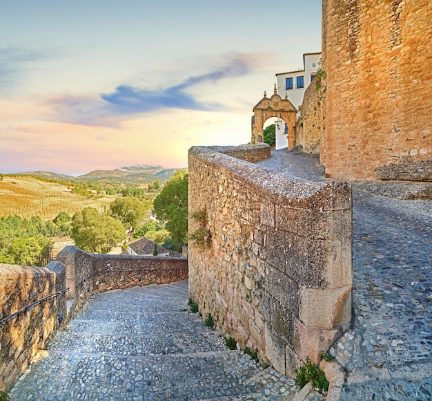 Ronda l'antica città di Ronda Andalusia La bellissima città vecchia di Ronda Andalusia Spagna