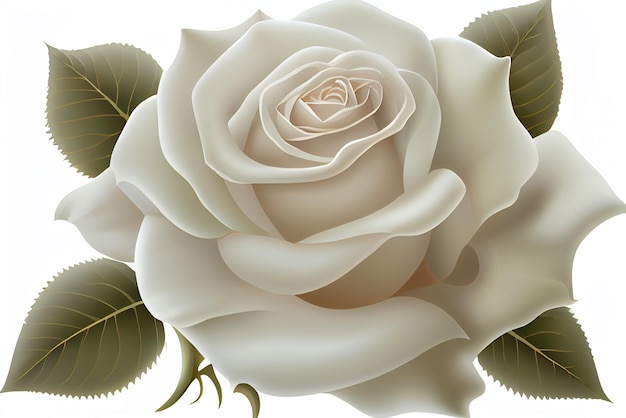 rosa bianca su sfondo bianco