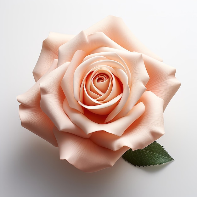 Rosa isolato su sfondo bianco