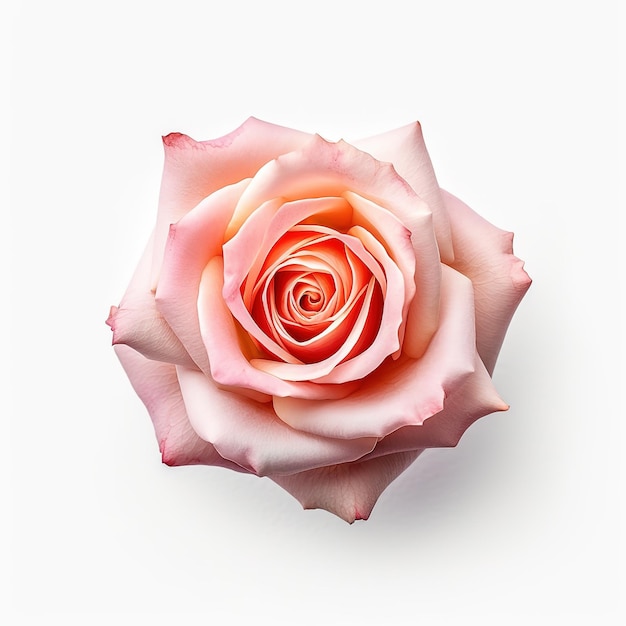 Rosa rosa su sfondo bianco Isolato