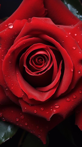 Rosa rossa sotto la pioggia