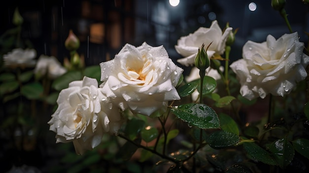 Rose bianche in vaso