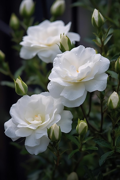 Rose bianche in vaso