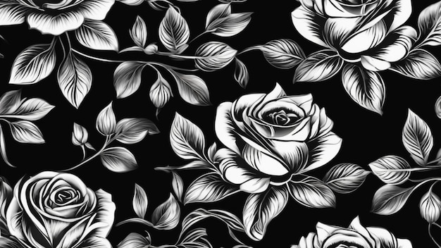 rose d'arte linea argento su sfondo nero