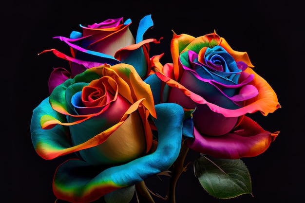 Rose multicolori natura bellissimo fiore