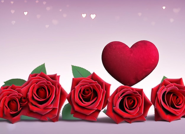 Rose rosse e cuore