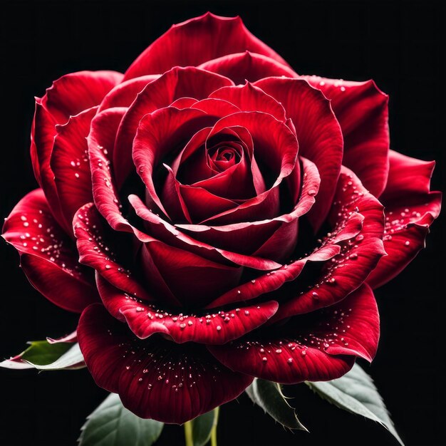 Rose rosse su uno sfondo nero