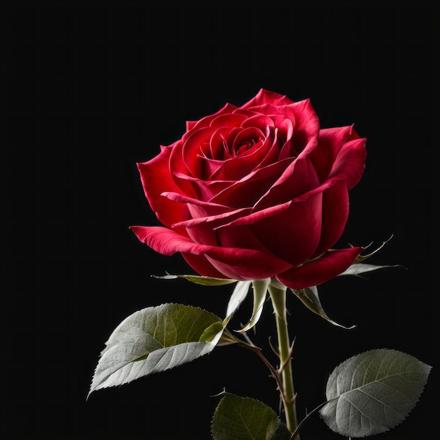 Rose rosse su uno sfondo nero