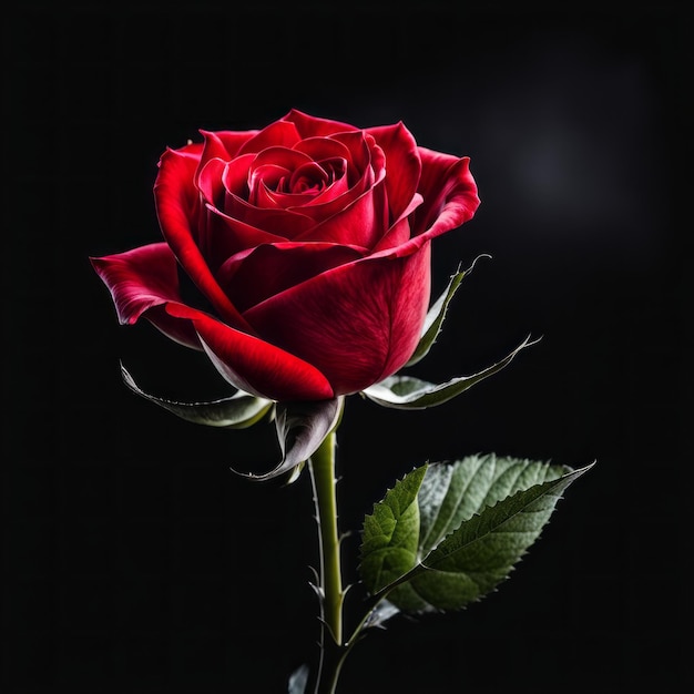 Rose rosse su uno sfondo nero