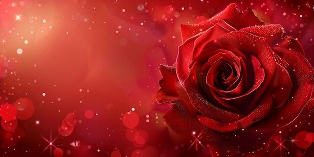 rose rosse su uno sfondo sfocato IA generativa