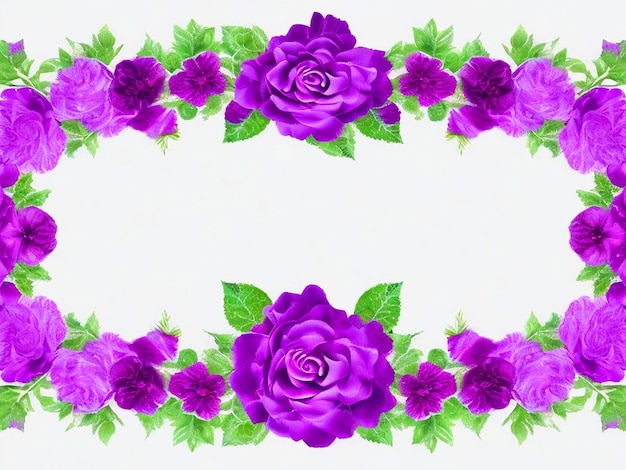 Rose viola disegni di bordi d'angolo Rose lavanda Immagine