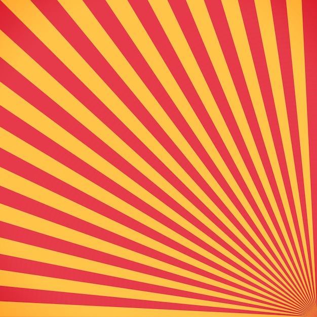 Rosso e giallo sunburst cerchio e pattern di sfondo