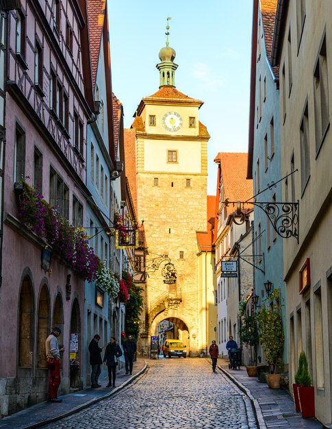 Rothenburg ob der Tauber in autunno Baviera Bayern Germania