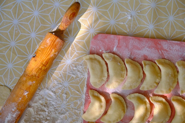 Rotoli per rotolare la pasta e i gnocchi incollati Alimenti naturali fatti in casa