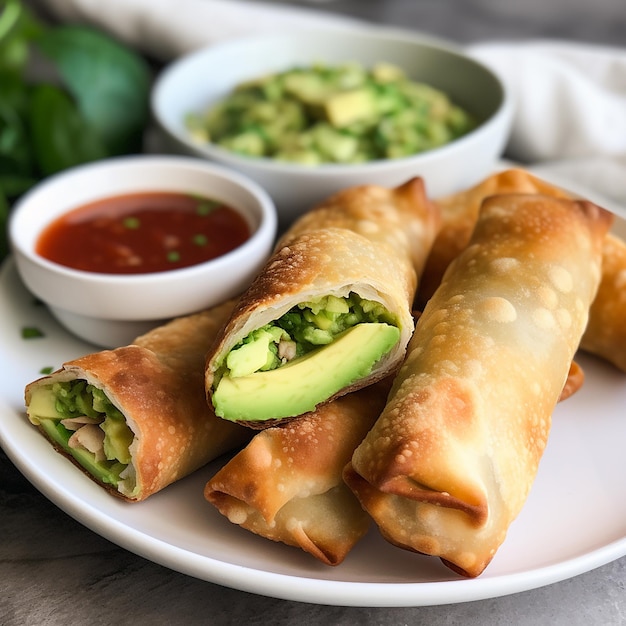 Rotolo di uova di avocado e verdure