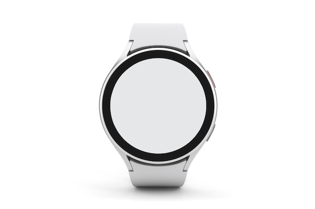 Rotondo Smart Watch Lato Anteriore Isolato In Sfondo Bianco