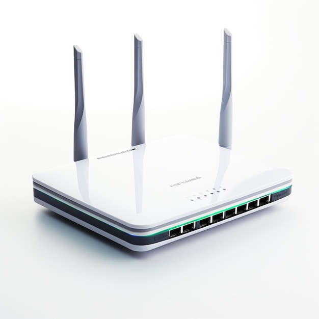 Router con sfondo bianco di alta qualità ultra hd