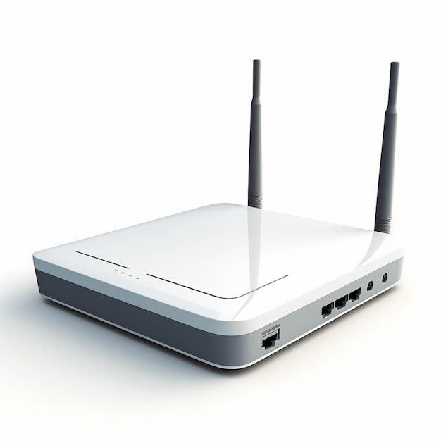 Router con sfondo bianco di alta qualità ultra hd