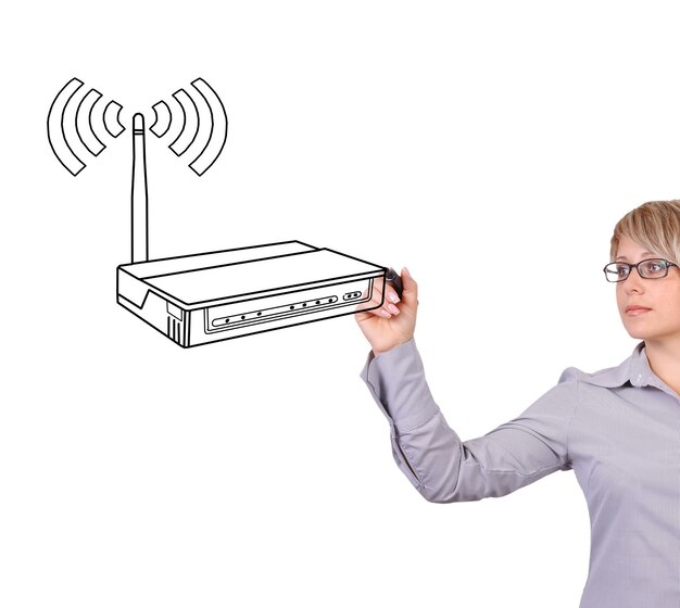 Router di disegno donna