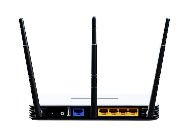 router internet modello 3d isolato su sfondo bianco