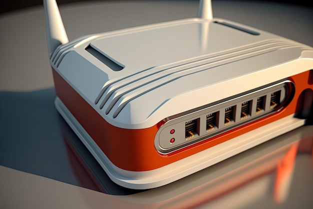 Router Wi Fi da vicino un modem veloce per internet Tipo di rete wireless o cablata