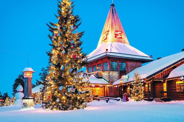 Rovaniemi, Finlandia - 5 marzo 2017: Ufficio di Babbo Natale al Villaggio di Babbo Natale a Rovaniemi in Lapponia in Finlandia.