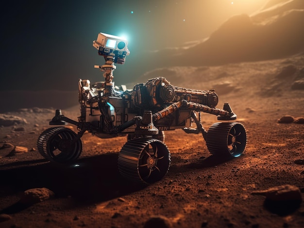 Rover sulla superficie di Marte Esplorazione del pianeta rosso Creato con tecnologia di IA generativa