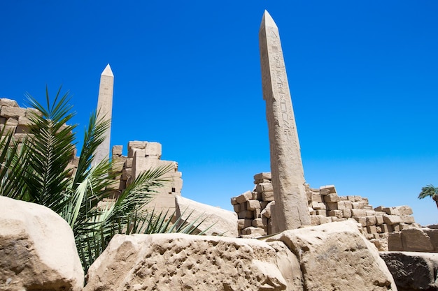 Rovine antiche del tempio di Karnak in Egitto