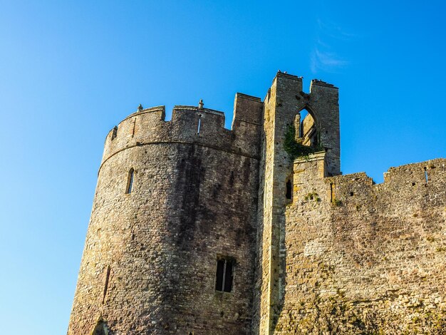 Rovine del castello di HDR Chepstow a Chepstow