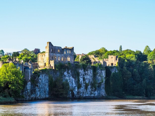 Rovine del castello di HDR Chepstow a Chepstow