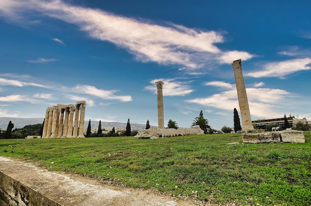 Rovine del tempio di Zeus ad Atene in Grecia