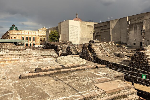 Rovine del Templo Mayor nel centro di Città del Messico, Messico