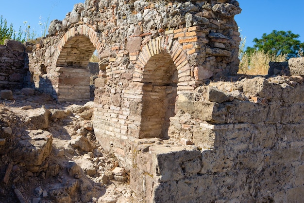 Rovine dell'antica città di Aspendos Turchia Side Antalya Agosto 2021