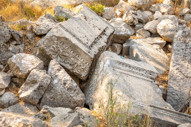 Rovine dell'antica città di Termessos senza turisti vicino ad Antalya in Turchia