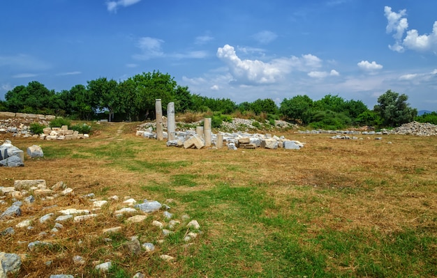 Rovine della città antica di Teos. Sigacik, Seferihisar, Izmir, Turchia.