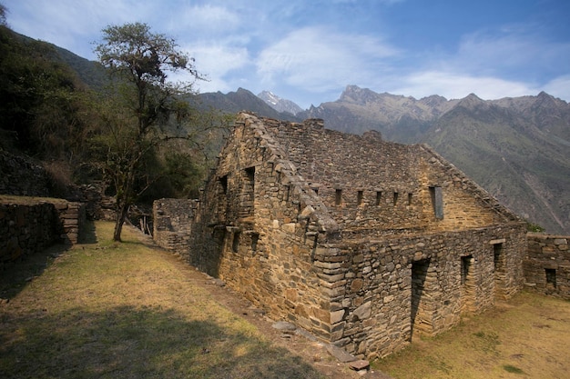 Rovine di Choquequirao, un sito archeologico Inca in Perù, simile a Machu Picchu.