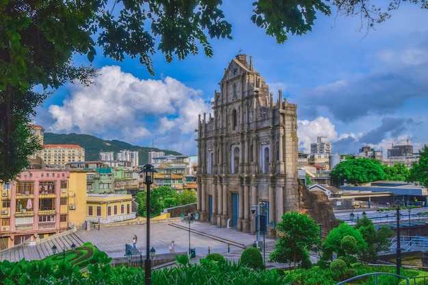 Rovine Di Macao Della Cattedrale Di San Paolo. Costruito dal 1582 al 1602 dai Gesuiti.