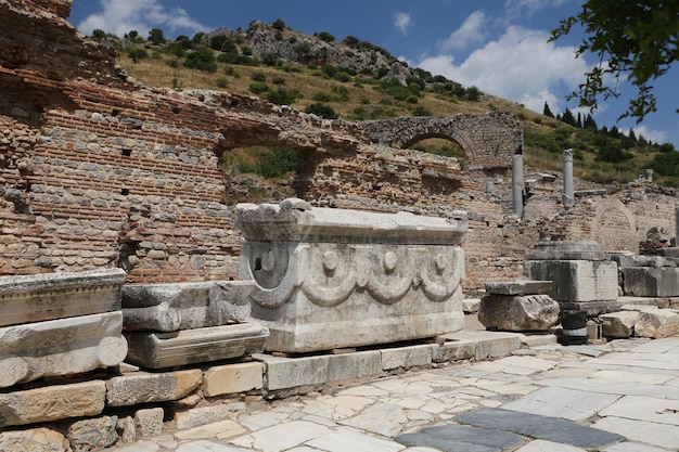 Rovine nell'antica città di Efeso