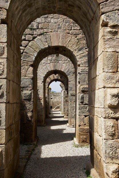 Rovine nell'antica città di Pergamo, Turchia