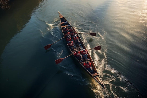 Rowing in squadra sul fiume Senna AI