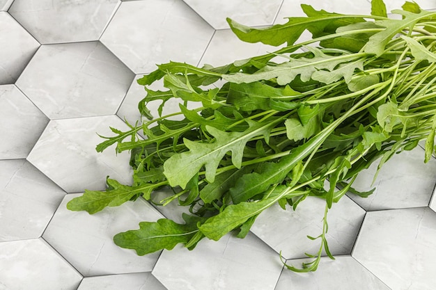 Rucola organica naturale fresca e gustosa per spuntini