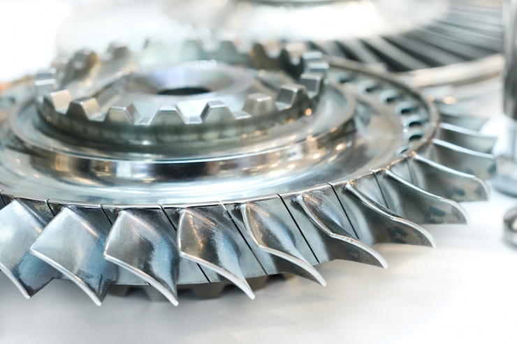 Foto ruota del compressore d'aria un motore aeronautico