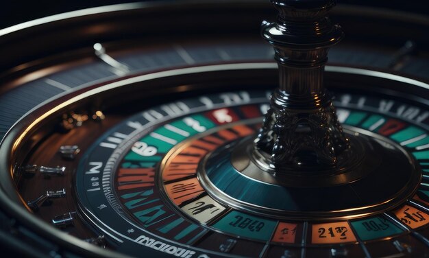 Ruota della roulette che gira nel casinò