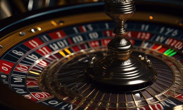 Ruota della roulette che gira nel casinò